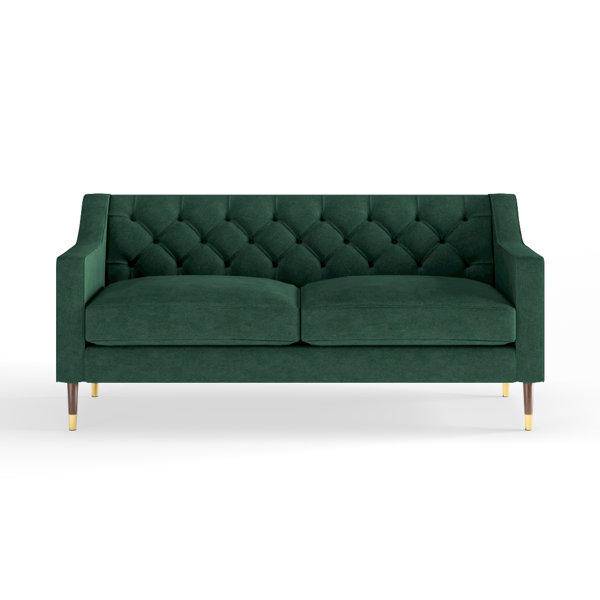 Velvet square outlet arm sofa